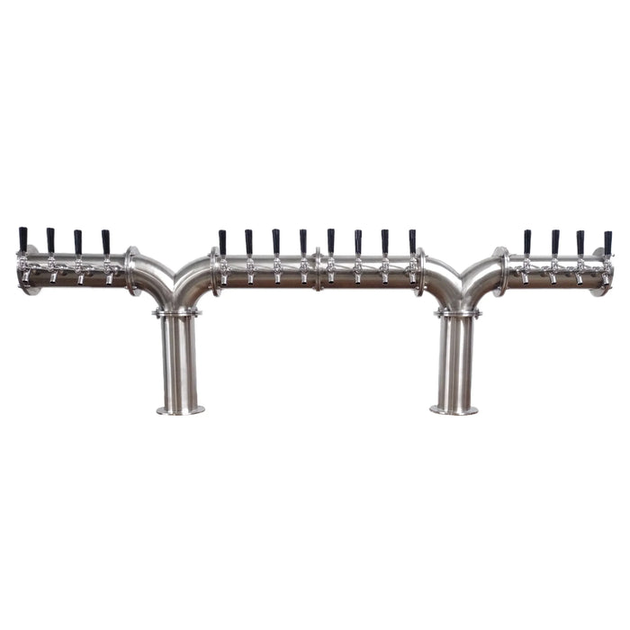 Dual Pedestal Pipe Beer Tower