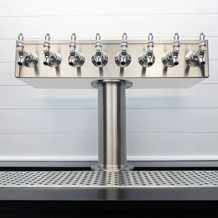 4-Inch Stainless Steel Draft Beer Tower – 4-10 Faucets