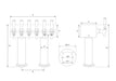 Technical Specs for dual pedestal beer tower