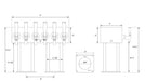 Technical Specs for Dual Octagon Pedestal Draft Beer Tower