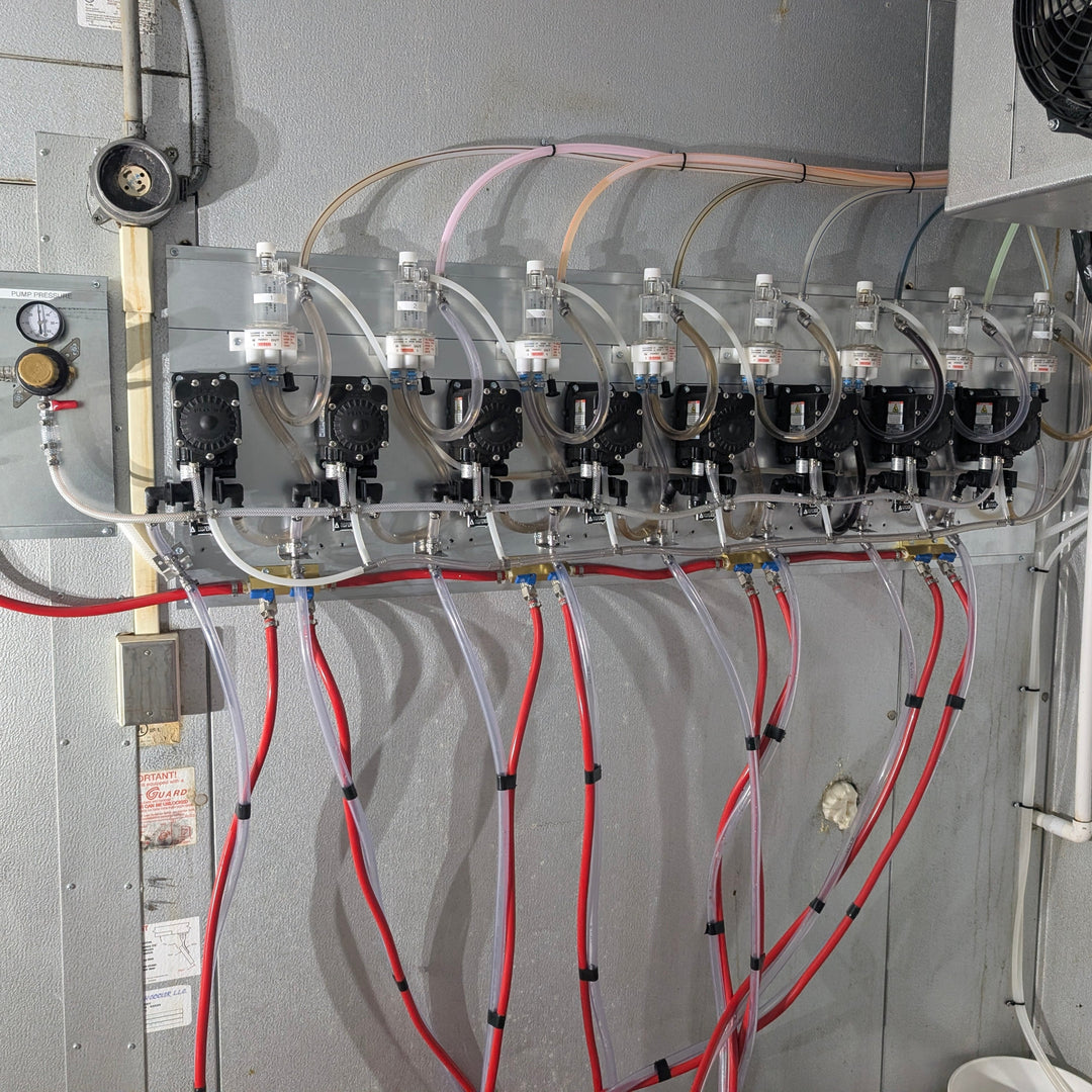 8 Beer Pump Panel with Fobs and Regulators