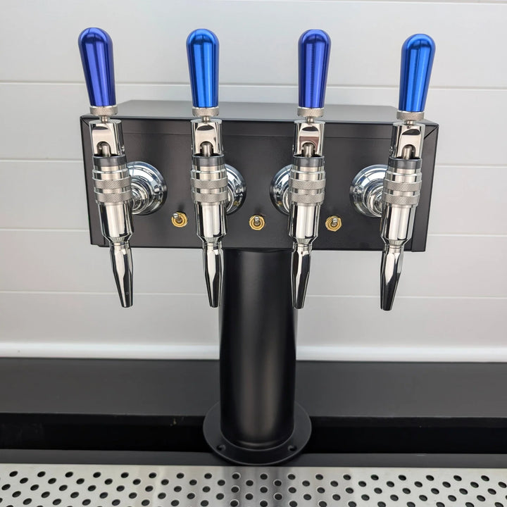 Satin black 4 faucet nitro switchable infusion tower