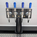 Satin black 4 faucet nitro switchable infusion tower
