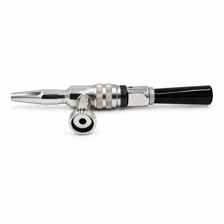 Nitro stout faucet with restrictor plate, angled view