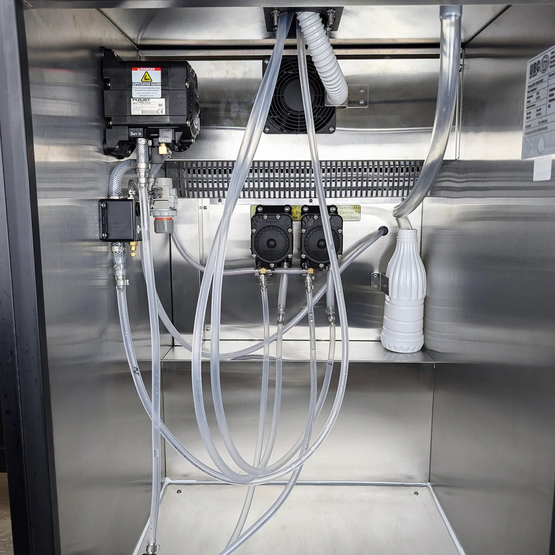 Three faucet with one nitro faucet solution.