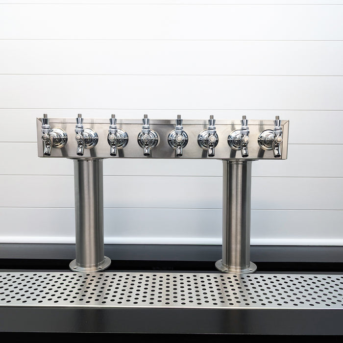 3" 6-12 Faucet Two Pedestal Beer Tower