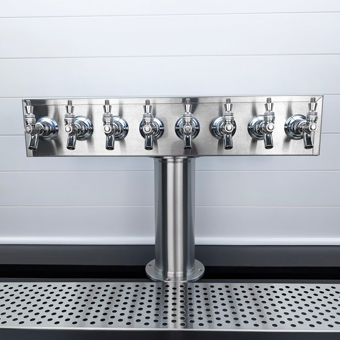 4" Dual-Sided 8-16 Faucet Beer Tower-Glycol Ready