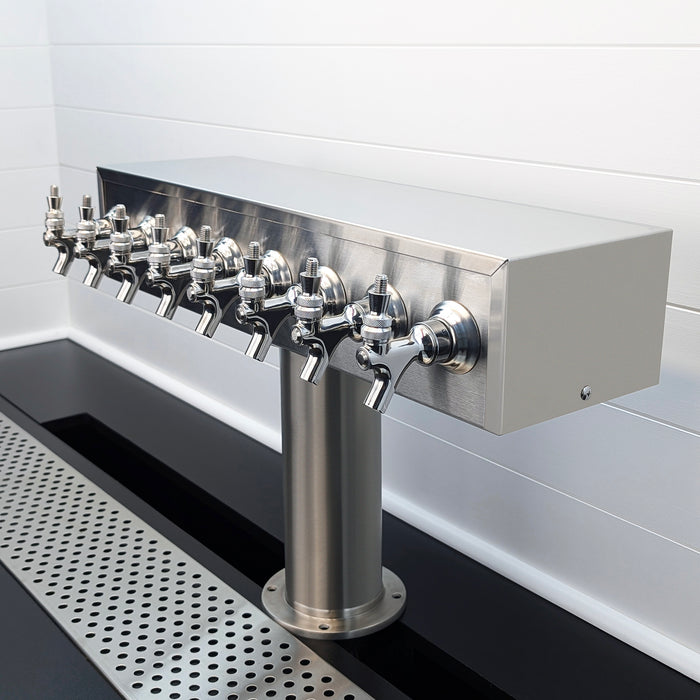 4-Inch Stainless Steel Draft Beer Tower – 4-10 Faucets