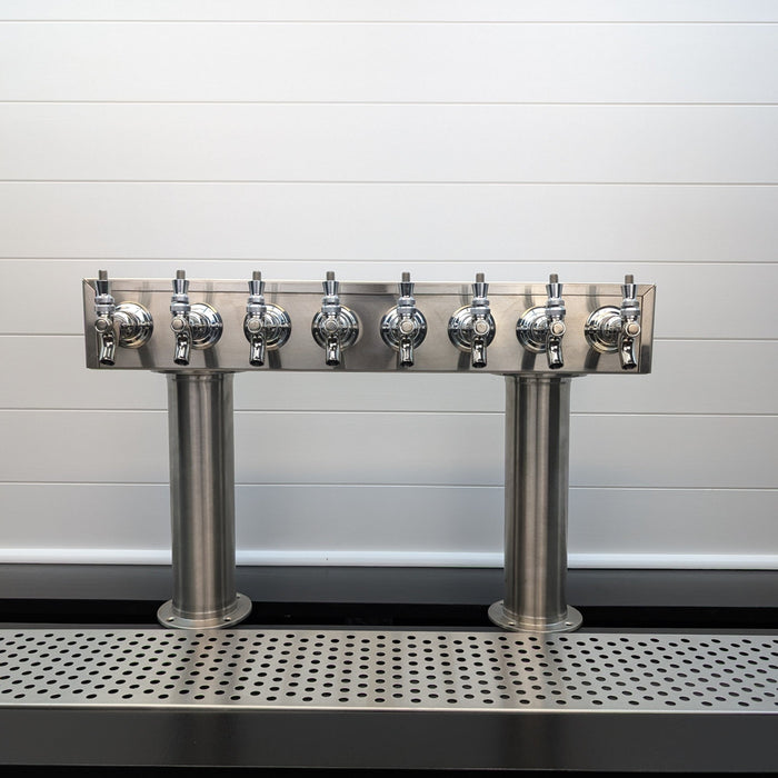 8 Faucet Two Tower Beer Dispenser